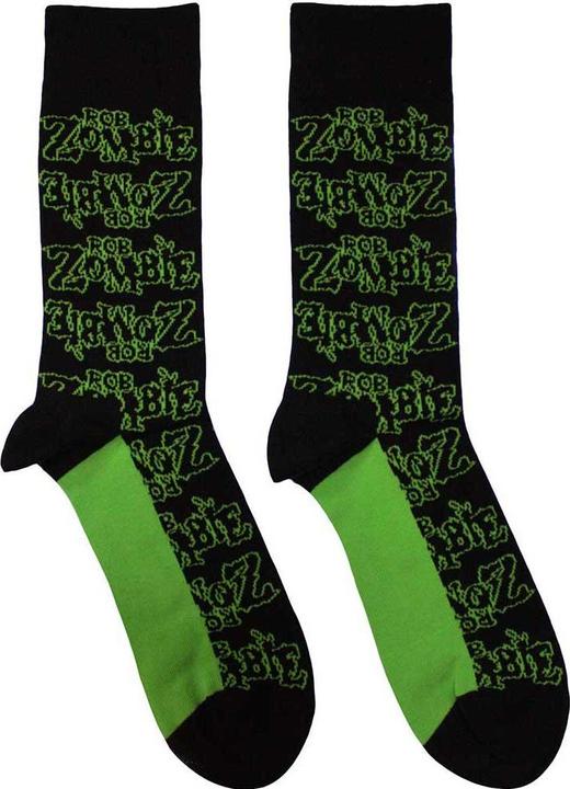 Actual product image Rob Zombie Unisex Adult Repeat Logo Socks (40.5 - 45.5)