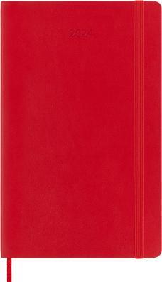 Produktbild Moleskine 12 Monate Wochen Notizkalender 2024, Large/A5, Scharlachrot (A5, Harter Einband, Englisch)