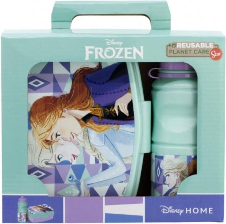 Image du produit Tinisu Frozen Boîte à pain + gourde Enfants Lunchbox École Boîte à sandwichs