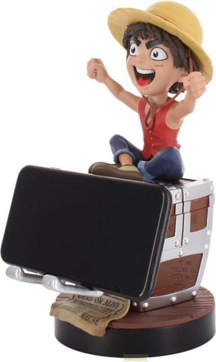 Actual product image Exquisite Gaming One Piece Cable Guys Charging Holder Monkey D. Ruffy Wanted Poster 21 cm