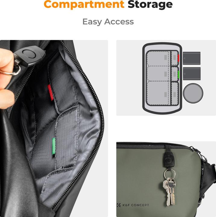 Produktbild K&F Concept Sling Bag 10L (Kamera Hüfttasche, 10 l)