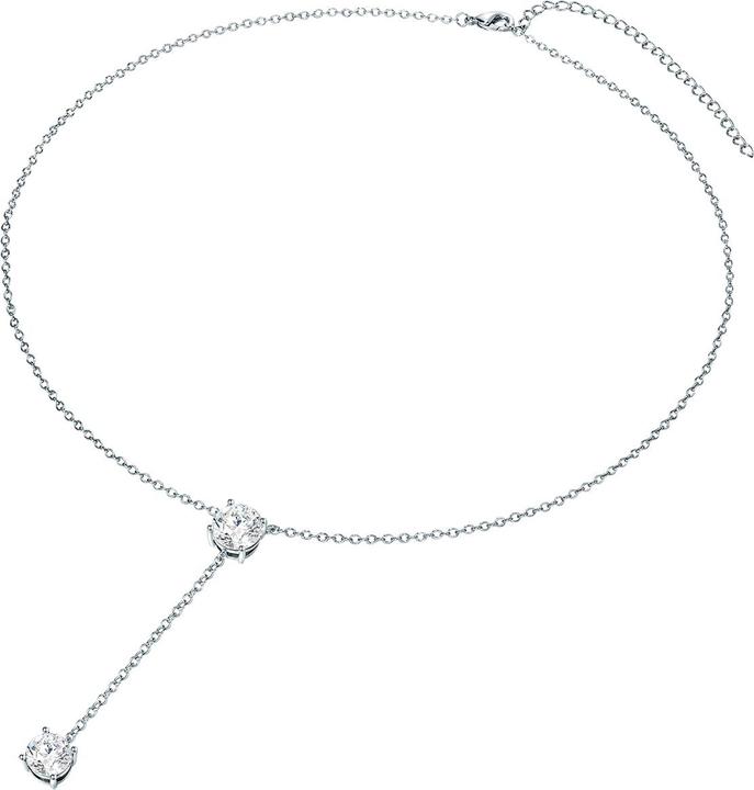 Produktbild Lulu & Jane Damen Messing verziert mit Kristallen von Swarovski® silber 42,0 cm Basiskette + 7,0 cm Verlängerung (Messing, 42 - 49 cm)