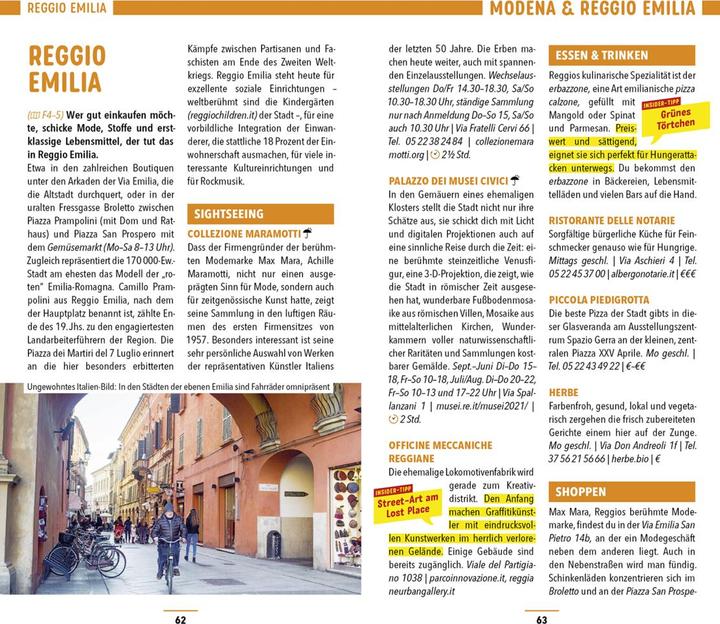 Nutritional values and ingredients Reiseführer Emilia-Romagna, Bologna, Parma, Ravenna (German, Sabine Oberpriller, Bettina Dürr, 2022)