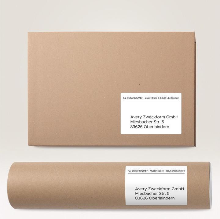Produktbild Avery Versandet Etiketten 199,6x289,1mm L7167-100 weiss 100 Stk./100 Blatt