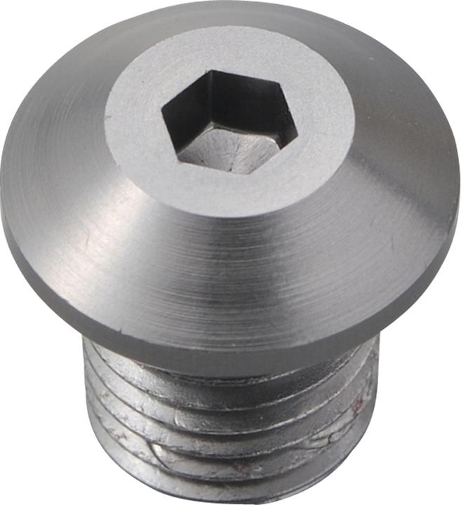 Actual product image Daytona Anodised titanium-coloured CNC aluminium screw cap F. Mirror M10 X P1.25 right-hand thread