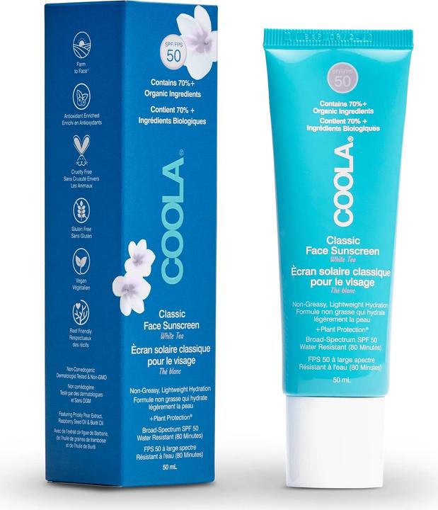 Coola Suncare Classic Lotion White Tea (Sonnencreme Gesicht, SPF 50, 50 ml, 50 g)