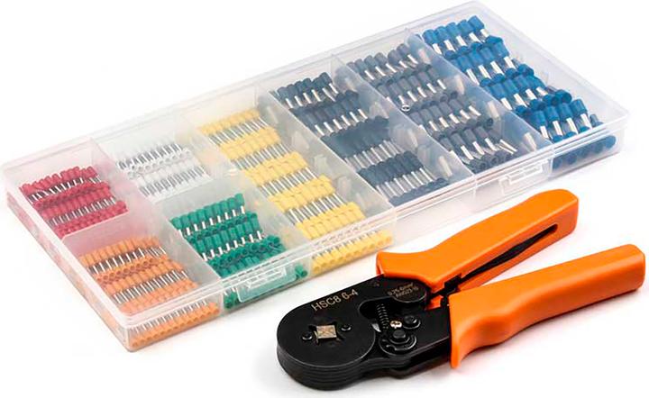 LP Crimping tool set with insulated cable ends. E5936 (225 mm)