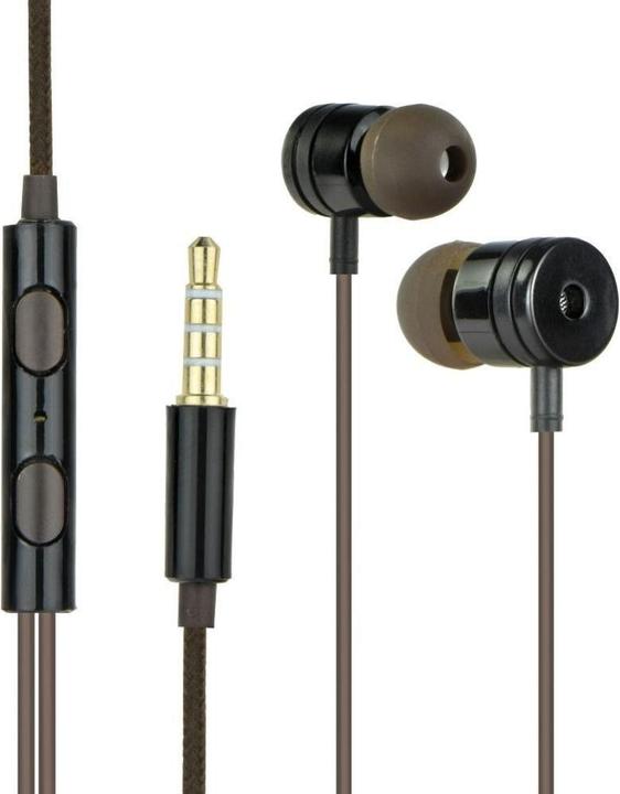 Produktbild Partner Telecom Wired headphones OEM Wire earphones Jack 3,5 mm with microphone Mi metal box black