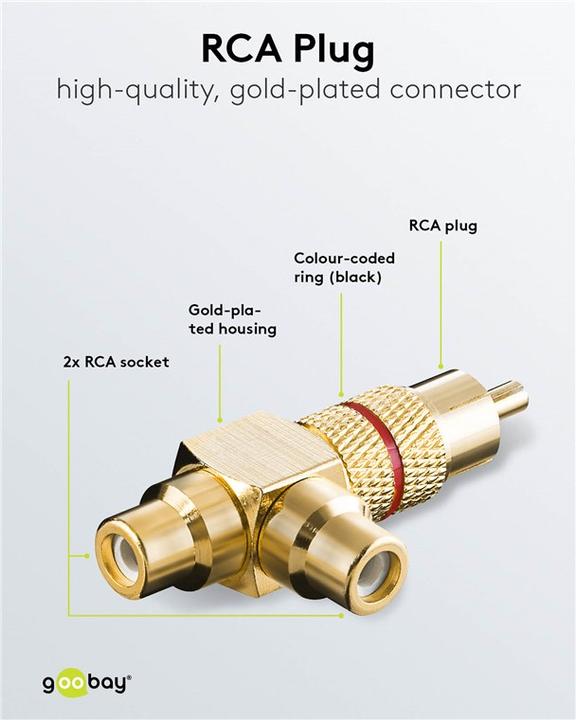 Image du produit Goobay Adaptateur RCA Y (Adaptateur angulaire)