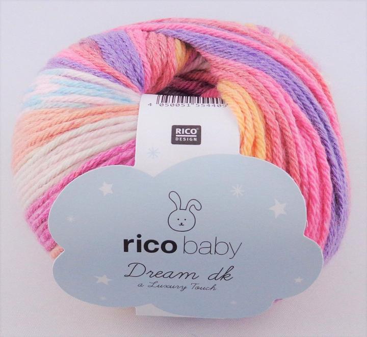 Actual product image Rico Baby Dream DK Luxury touch, lila-pink, 50 g, 115 m, 50 % PA, 50 % PAN (115 m)