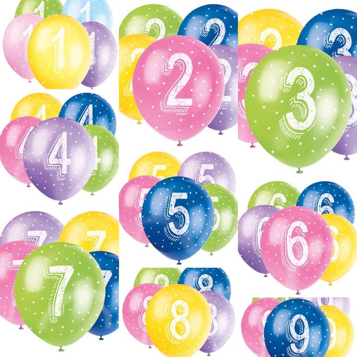 Image du produit Unique Ballons Nombre 4 Pack de 5