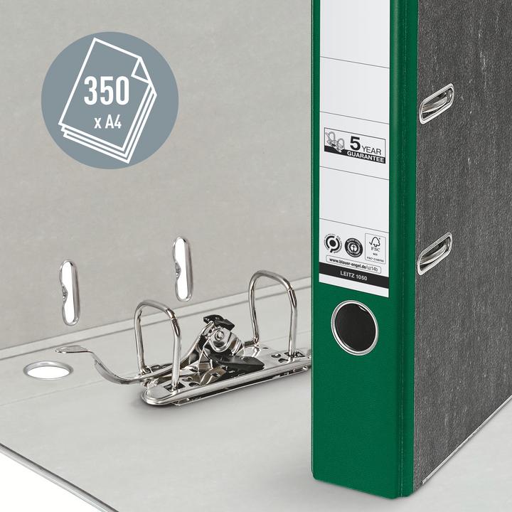 Actual product image Leitz Cloud marble folder, 180 degree, DIN A4, 52 mm, green colored spine, cardboard cover, outside m (A4, 52 mm, 1 Piece)