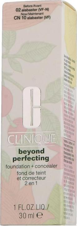Actual product image Clinique Beyond Perfecting Foundation + Concealer (02 Alabaster)