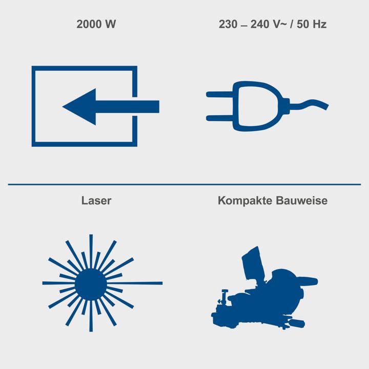 Productafbeelding Scheppach Afkortzaag 210 mm incl. 2e zaagblad