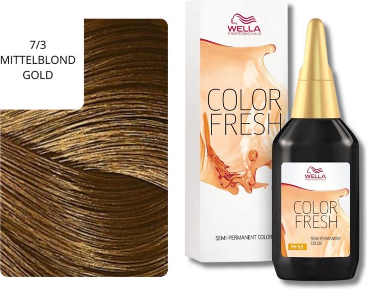 Actual product image Wella Color Fresh (7/3 medium blonde gold)
