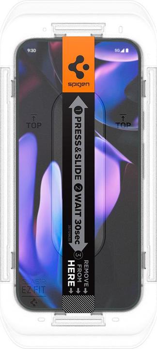 Produktbild Spigen EZ Fit Gehärtetes Glas Clear Displayschutzfolie Google Pixel 9/9 Pro 2-Pack (2 Stück, Google Pixel 9 Pro, Google Pixel 9)