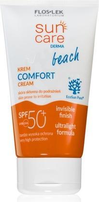Actual product image Floslek Sun Care Derma Beach Cream Comfort SPF 50+, 50 ml (Suntan cream, SPF 50+, 50 ml)