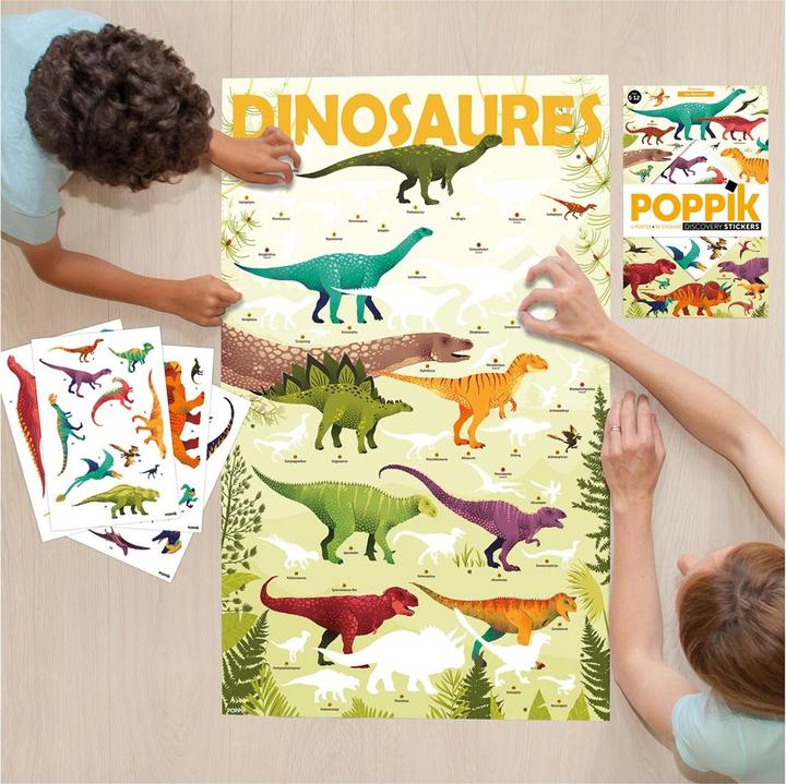 Actual product image Poppik Sticker Learning Poster Dinosaur