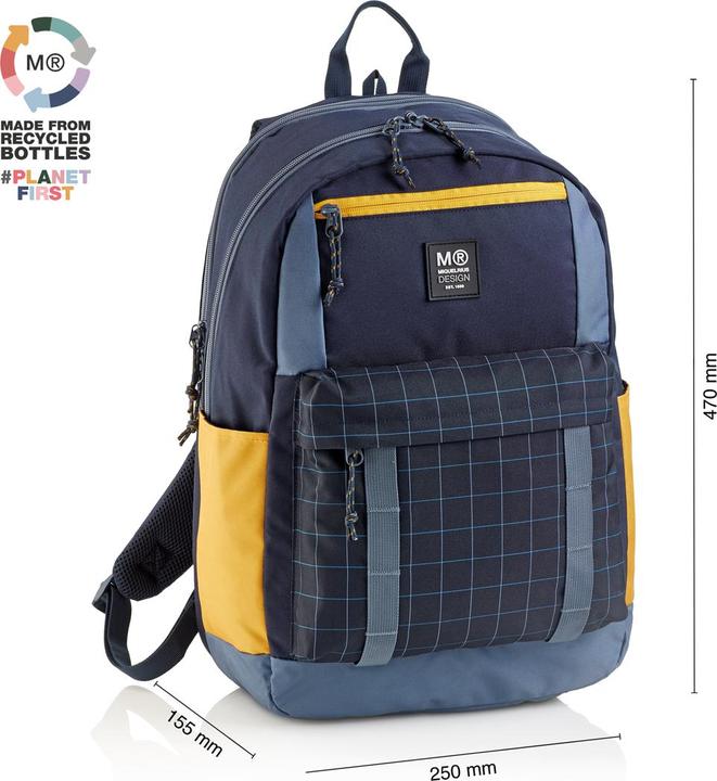 Actual product image Miquelrius Rucksack Triple Amsterdam Recy 28l 3 Fächern blac (28 l)