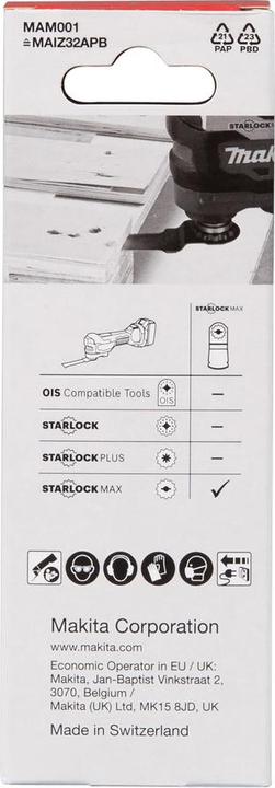 Image du produit Makita Lame de scie plongeante MAM001 32x80mm 5 pièces Starlock Max Multitool B-66400-5