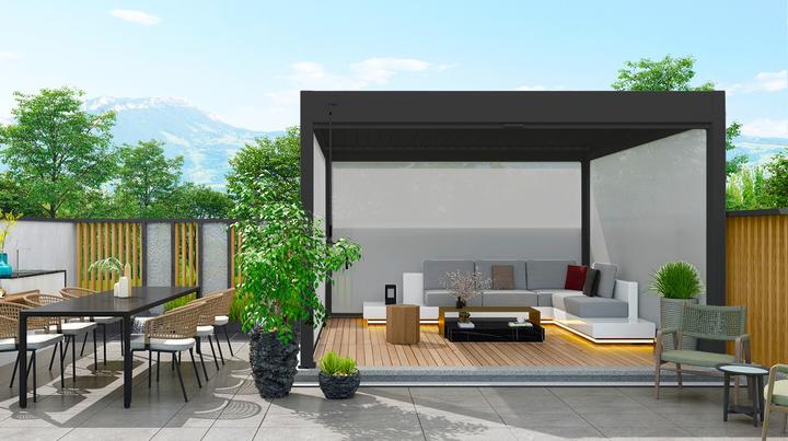 Image du produit Weide Pare-soleil pour pergola Ventaris/Seide 4m Anthracite (400 cm, 10 cm)