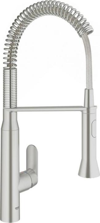 Grohe Küchenarmatur mit flexiblen Auslauf K7 supersteel matt 31379