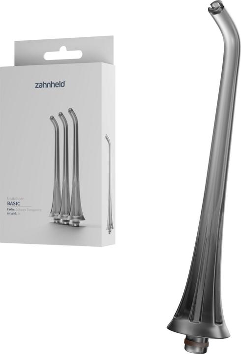 Zahnheld Ersatzdüsen Basic 3x Schwarz (Mundduschenaufsätze)