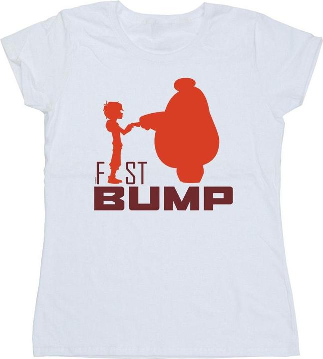 Actual product image Disney Womens/Ladies Big Hero 6 Baymax Fist Bump Cutout Cotton T-Shirt (L)