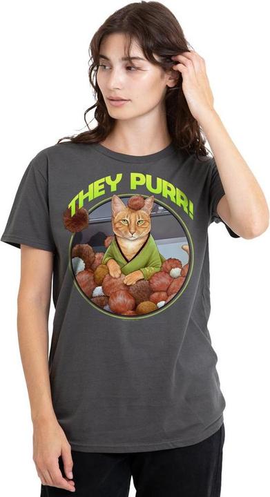 Actual product image Unisex Adult The Purr T-Shirt (XXL)