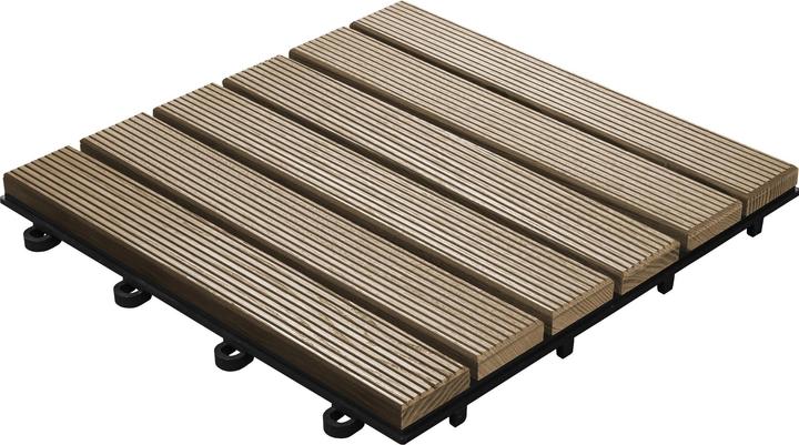 Produktbild Florco Balkon-& Terrassenplatten Esche, 6 Latten 30 x 30, 6 Stk. (6 x, 30 x 30 cm)