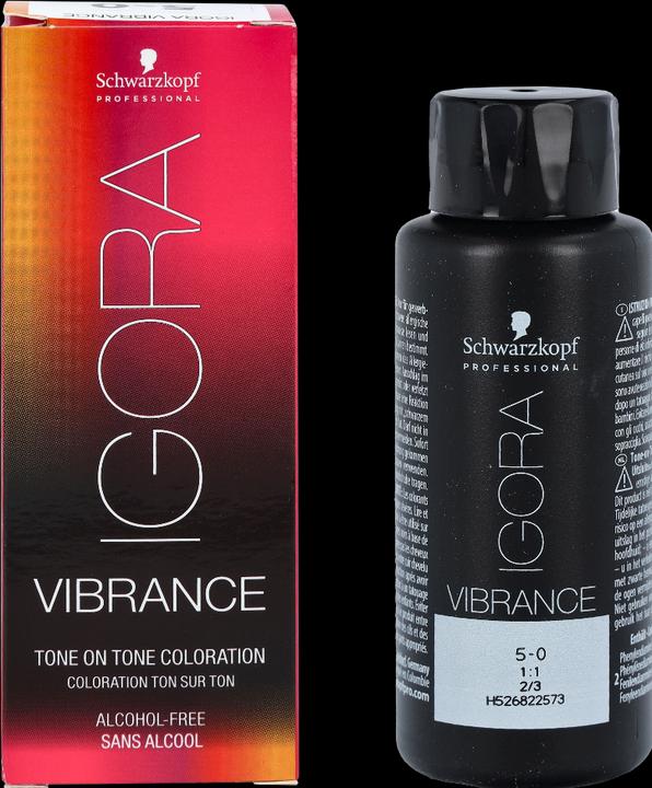 Schwarzkopf Professional IGORA Vibrance Hair Tint NEW (5-0 light brown)