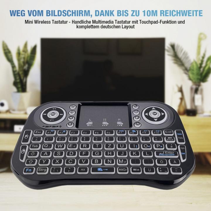 Produktbild Fantec WK-300 RGB Mini Tastatur Wireless (DE, Kabellos)