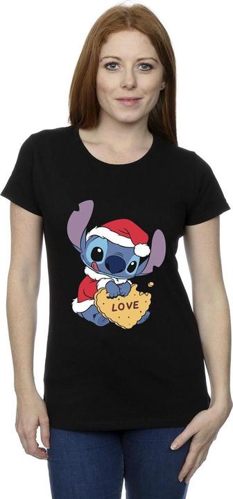 Produktbild Disney Lilo And Stitch Christmas Love Biscuit TShirt (XL)