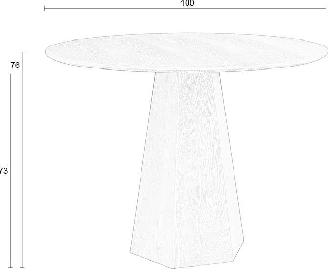 Actual product image Zuiver Pilar Table Brown Rice (100 x 100 x 76 cm)