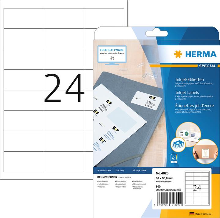 Image du produit HERMA Étiquettes jet d'encre A4