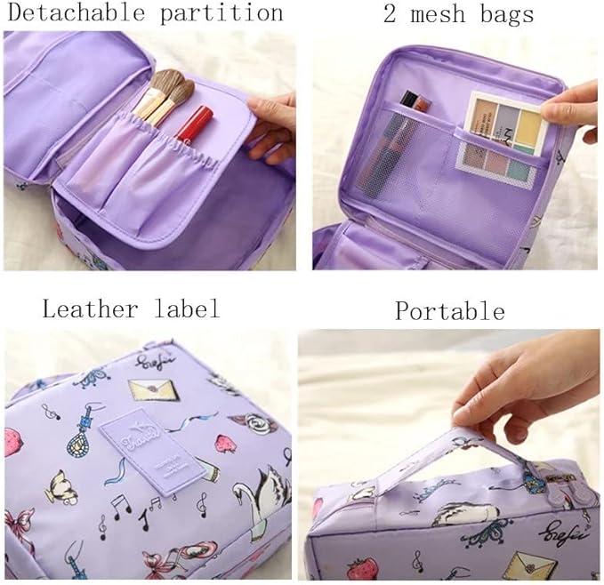 Image du produit Only-Bags.Store Sac cosmétique portable, sac de rangement de voyage de grande capacité, facile à utiliser.