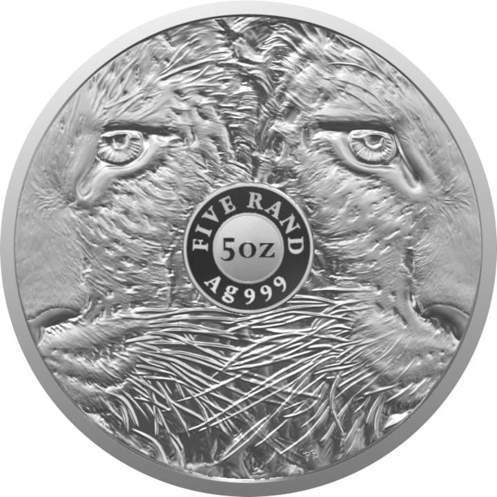 Immagine prodotto South Africa Mint Leopardo d'argento da 5 once - Big Five Serie II - 2023 (999, 2023)