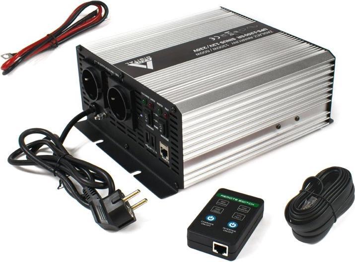 Image du produit Digital Alimentation sans interruption (UPS + AVR) AZO 12V UPS-1200SR Sinus 1200W/600W 12V/2... (1200 VA, 600 W)