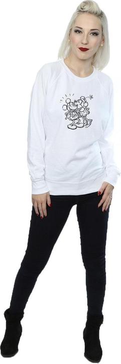 Actual product image Disney Womens/Ladies Mickey And Minnie Kiss Sketch Sweatshirt (L)