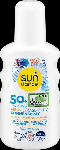 Produktbild dm Sundance MED ultra sensitiv (Sonnenspray, SPF 50+, 200 ml)