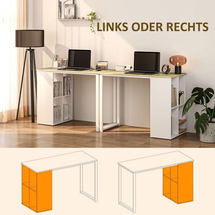 Produktbild Swisshandel24 Kompakter Computertisch, Moderner Schreibtisch, 100 x 54 x 75 cm, Weiss