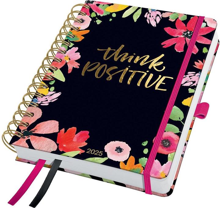 Sigel Diario a spirale Jolie 2025 (DE/EN/FR/NL) Amore floreale (A5, Tedesco, Inglese, Olandese, Francese)
