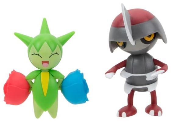 Produktbild Jazwares Pokémon Battle Figure Pack Minifiguren 2er-Pack Gladiantri, Roselia 5 cm