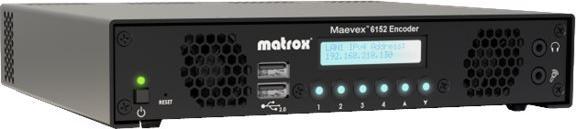 Actual product image Matrox Maevex 6152 Quad 4Kp60 Encoder 4xHDMI pass 1 thru HDCP HDMI analog audio in RS232 mic headpho (HDMI, 18.90 cm)