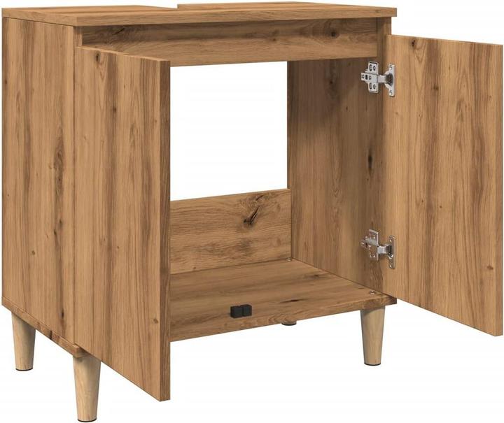 Actual product image VidaXL Waschbeckenunterschrank Unterschrank Badschrank Badmöbel Artisan-Eiche (58 x 33 x 60 cm)