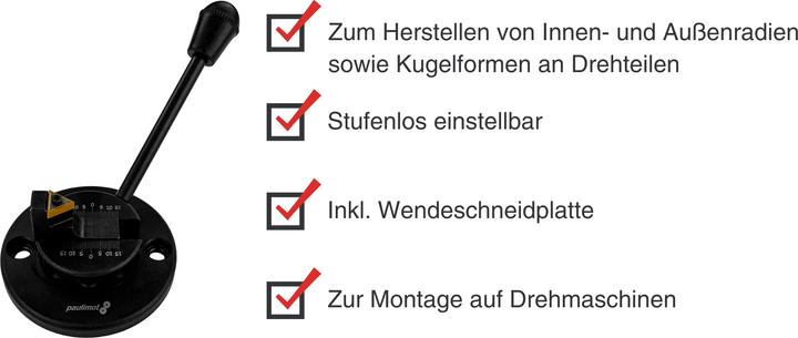 Immagine prodotto Paulimot Kugeldrehvorrichtung mit Schneidplatte