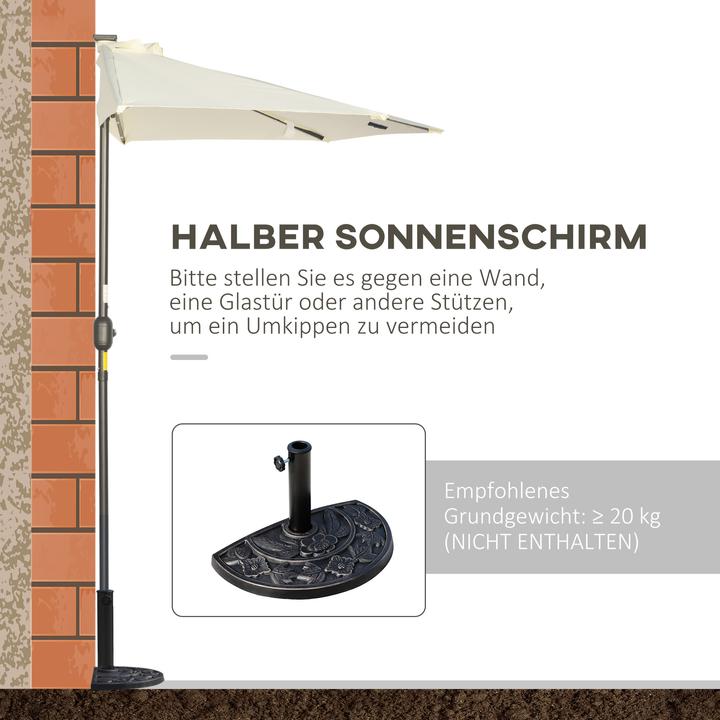 Immagine prodotto Outsunny Ombrellone con pannello solare e LED (1.35 m)
