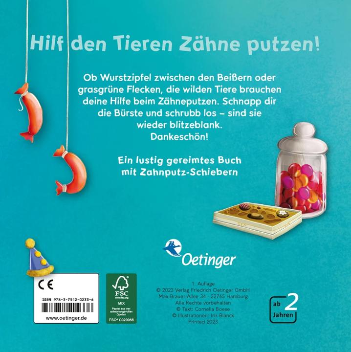 Actual product image Putz die Zähne blitzeblank! (German, Cornelia Boese, Iris blanck, 2023)