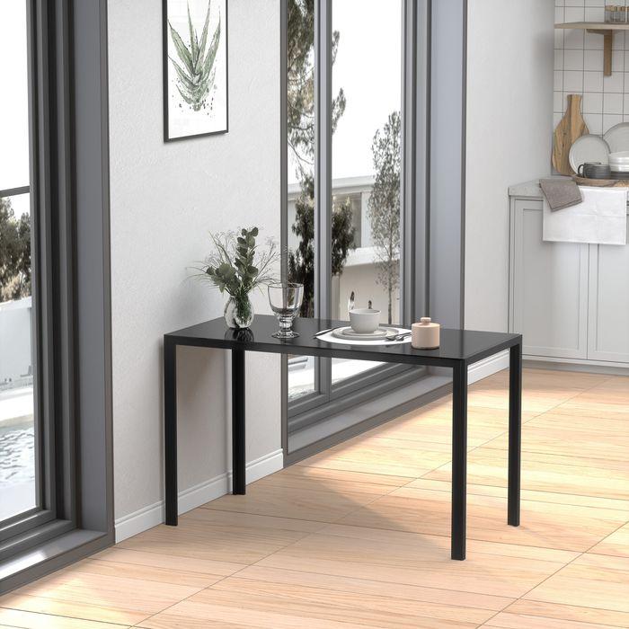 Immagine prodotto Swisshandel24 Esstisch Küchentisch grosser Tisch, modernes Design, 120cmx60cmx75cm, Schwarz (120 x 60 x 75 cm)