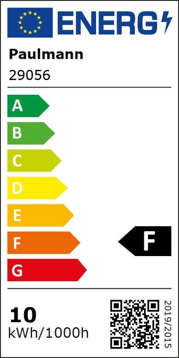 Label énergétique Paulmann Réflecteur (E27, 10 W, 800 lm, 1 x, F)